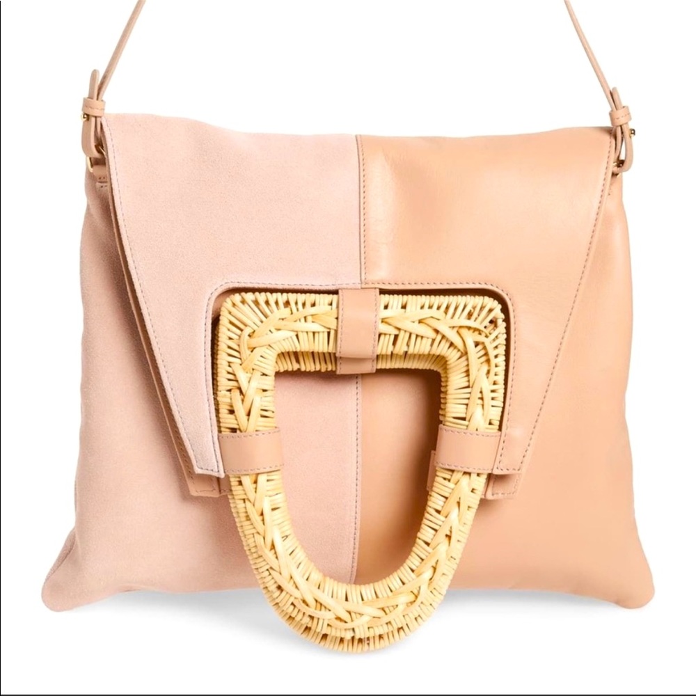 Ulla Johnson Caletha Leather Convertible Satchel Rose